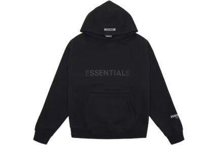 Fear of God Essentials Pullover Applique Logo Hoodie - Black