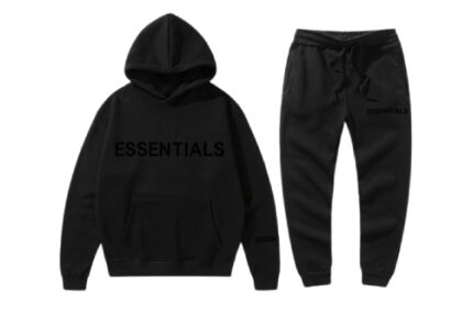 Fear of God Essentials Spring Tracksuit - black has a super soft material that makes it very comfortable to wear.