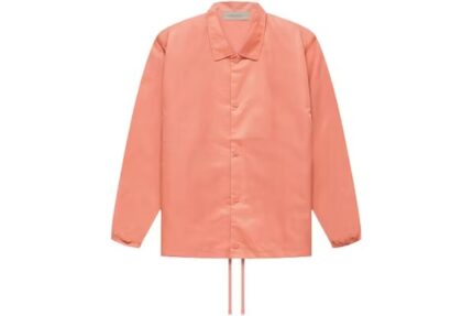 Fear of God Essentials Nylon Coaches Jacket Coral